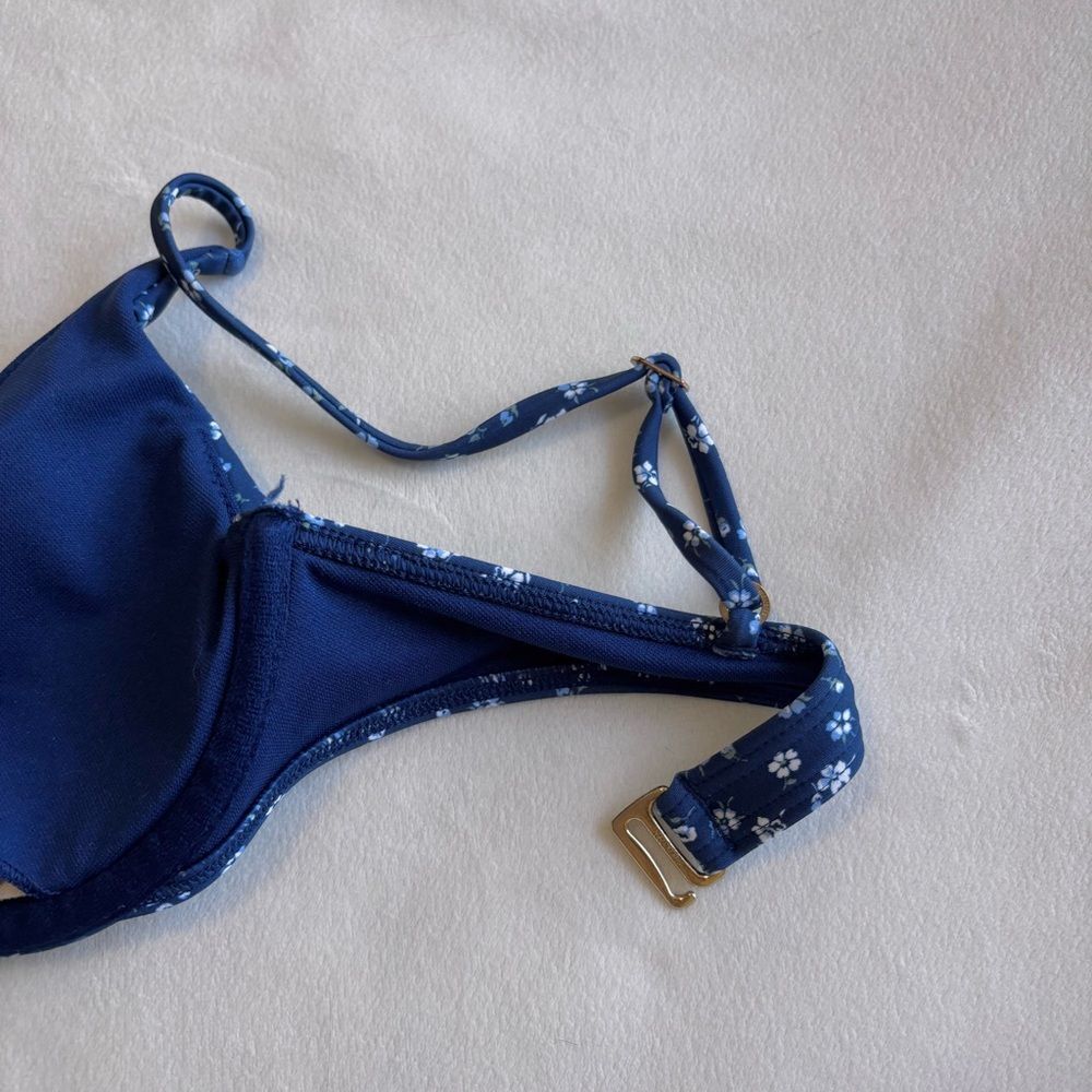Hollister Floral Bikini Set, Blue, Size Small - Picture 7 of 8